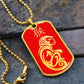 Year of the Fire Monkey Dog Tag Necklace