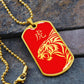 Year of the Fire Tiger Dog Tag Necklace