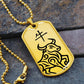Year of the Earth Ox Dog Tag Necklace