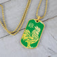 Year of the Wood Rooster Dog Tag Necklace