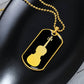 Violin Dog Tag Necklace