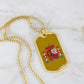Coat of arms of Spain Gold Dog Tag Necklace