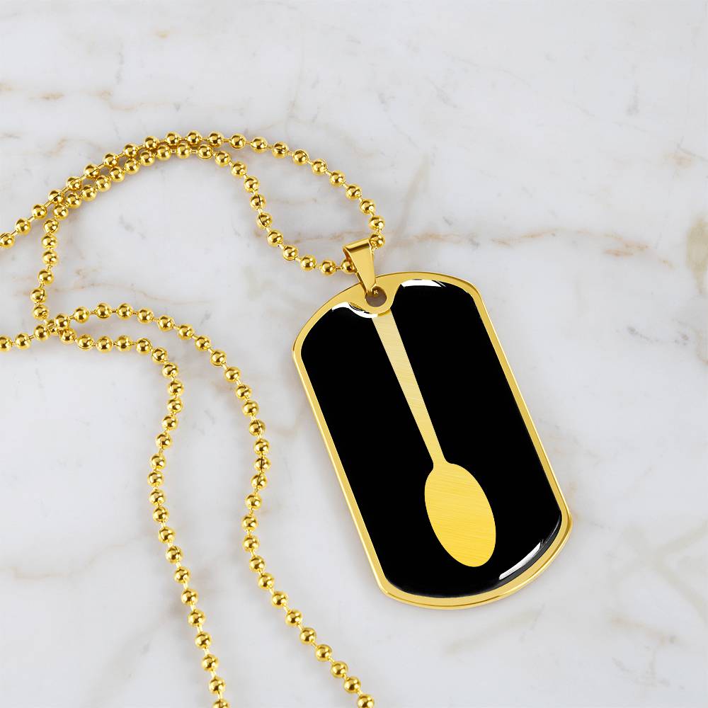 Spoon Dog Tag Necklace