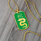 Year of the Wood Snake Dog Tag Necklace