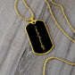 Friendship in Ogham Dog Tag Necklace