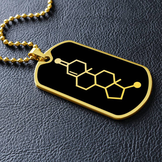 Testosterone Dog Tag Necklace