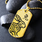 Year of the Earth Rabbit Dog Tag Necklace