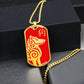 Year of the Fire Dog Dog Tag Necklace