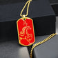 Year of the Fire Horse Dog Tag Necklace
