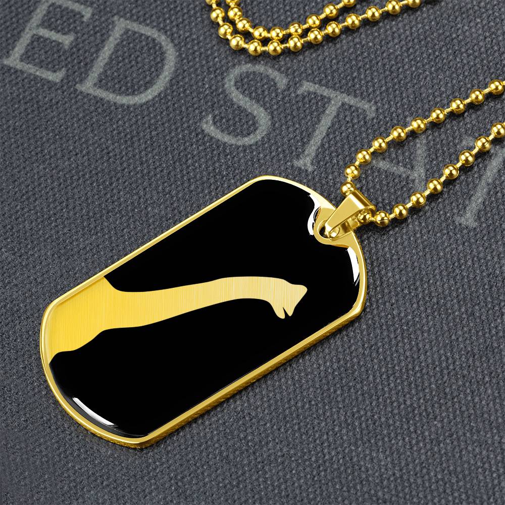 Brontosaurus Dog Tag Necklace