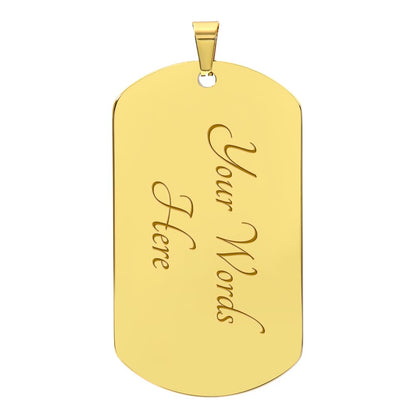 Year of the Earth Rabbit Dog Tag Necklace