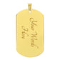 Stork Dog Tag Necklace
