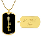 Love in Ogham Dog Tag Necklace