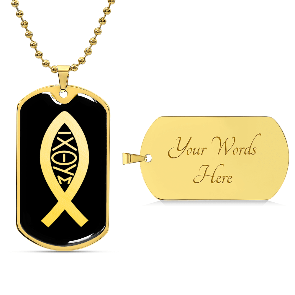Ichthys Dog Tag Necklace