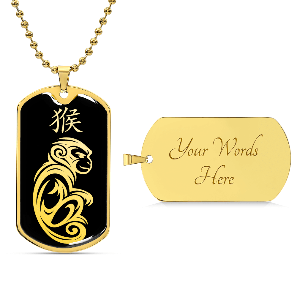 Year of the Water Monkey Dog Tag Necklace