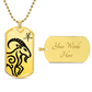 Year of the Earth Goat Dog Tag Necklace