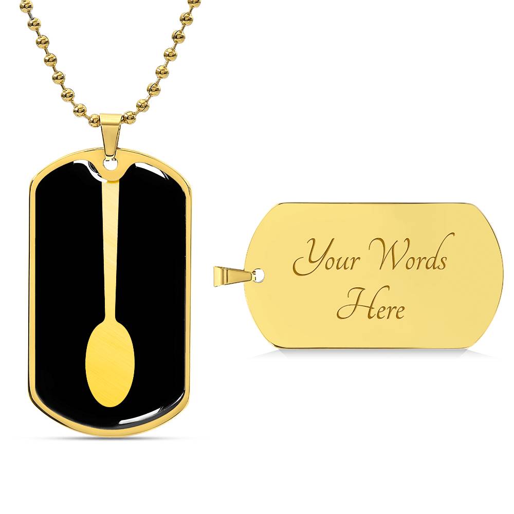 Spoon Dog Tag Necklace