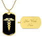 Pharmacist Dog Tag Necklace