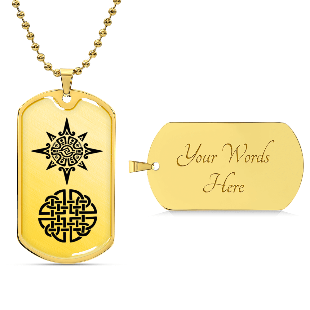 Aztec & Celtic Dog Tag Necklace