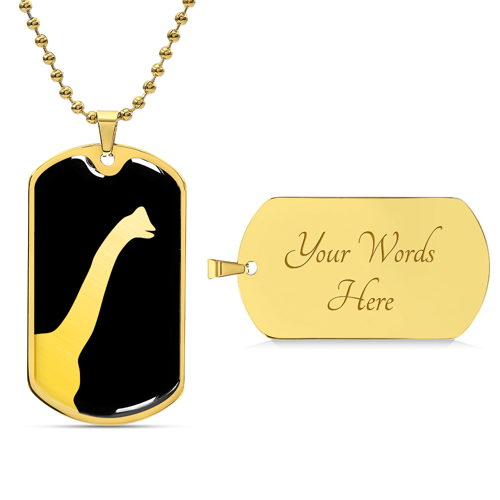 Brontosaurus Dog Tag Necklace