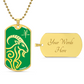 Year of the Wood Goat Dog Tag Necklace