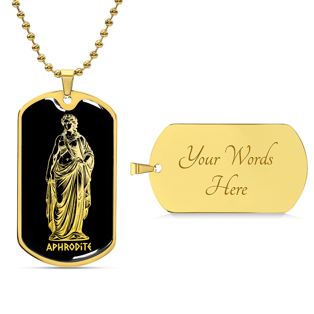 Aphrodite Dog Tag Necklace