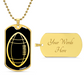 American Football Dog Tag Necklace