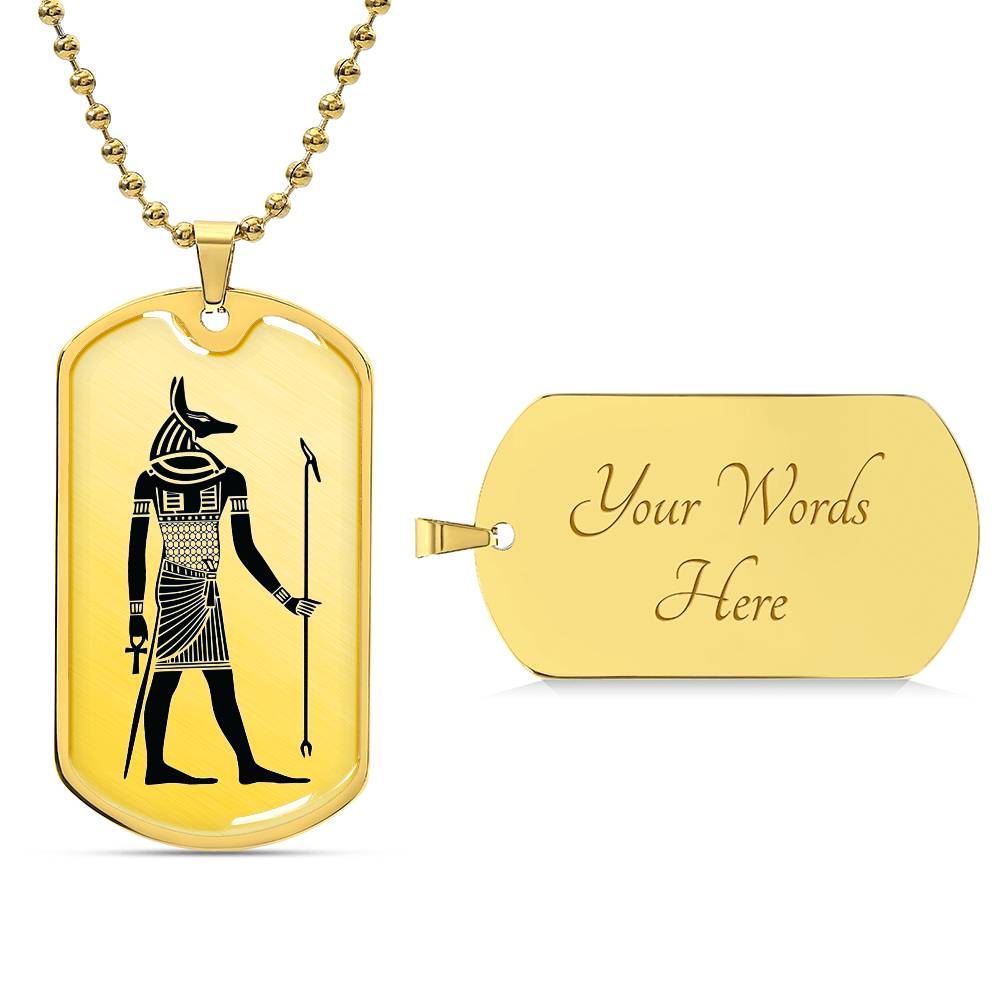 Anubis Dog Tag Necklace