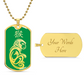 Year of the Wood Monkey Dog Tag Necklace