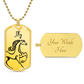 Year of the Earth Horse Dog Tag Necklace
