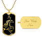 Year of the Water Horse Dog Tag Necklace