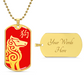 Year of the Fire Dog Dog Tag Necklace