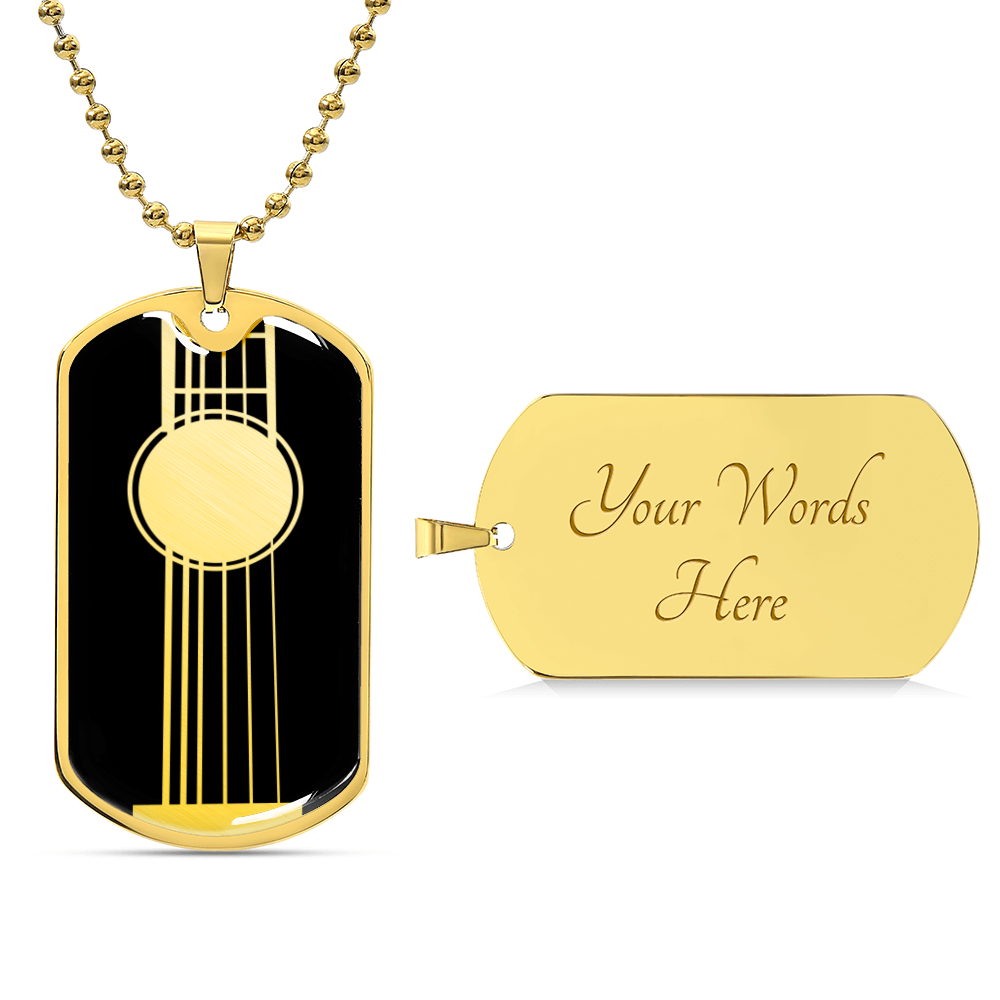 Guitar Dog Tag Necklace