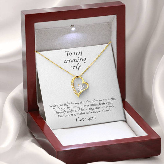 To my amazing wife Heart Necklace