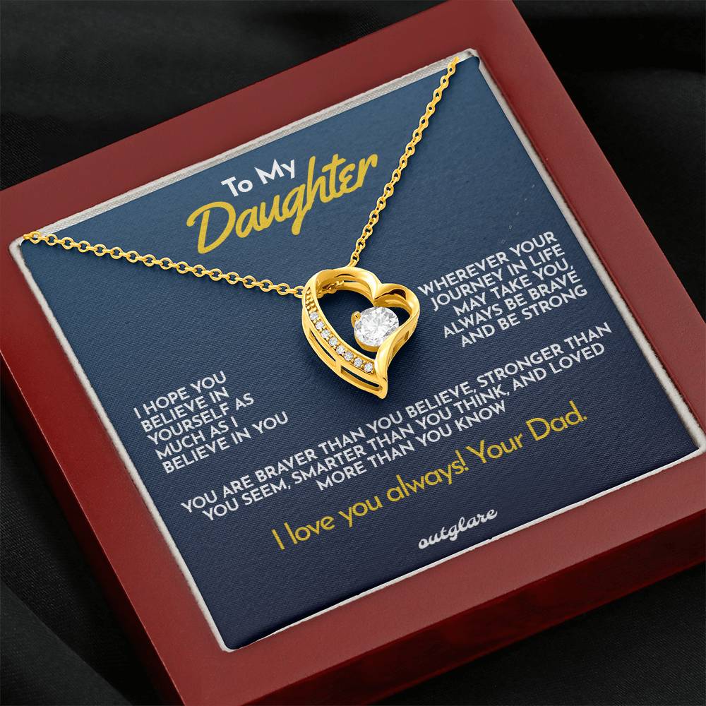 To My Daughter Necklace