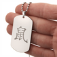 Year of the Metal Rat Engraved Dog Tag Necklace