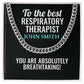 Personalized Respiratory Therapist Cuban Link Chain Necklace