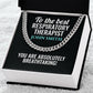 Personalized Respiratory Therapist Cuban Link Chain Necklace
