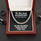 Personalized Accountant Cuban Link Chain Necklace