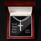Gift to Son from Mom Cross Necklace