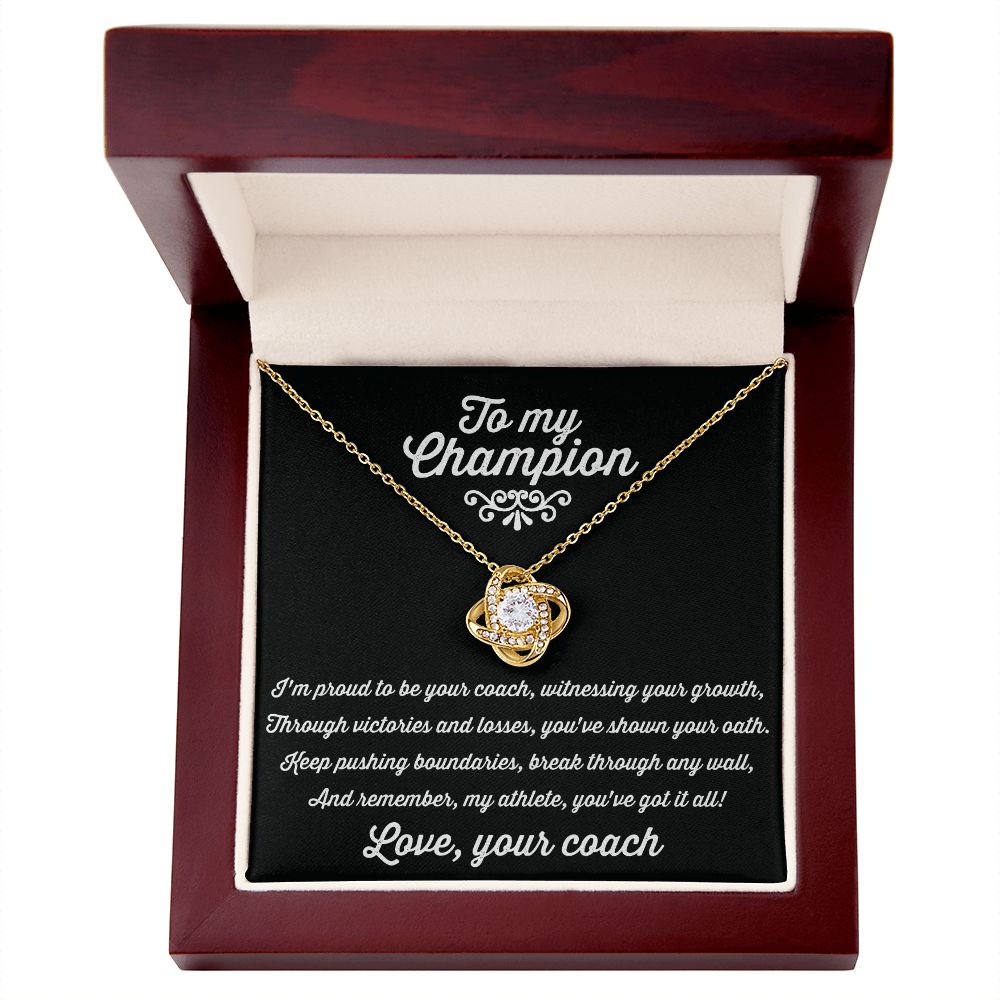 Gift from coach to athlete | To my champion Necklace - Outglare