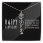 Birth Flower Name Necklace