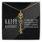 Birth Flower Name Necklace