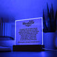 Acrylic plaque to Husband