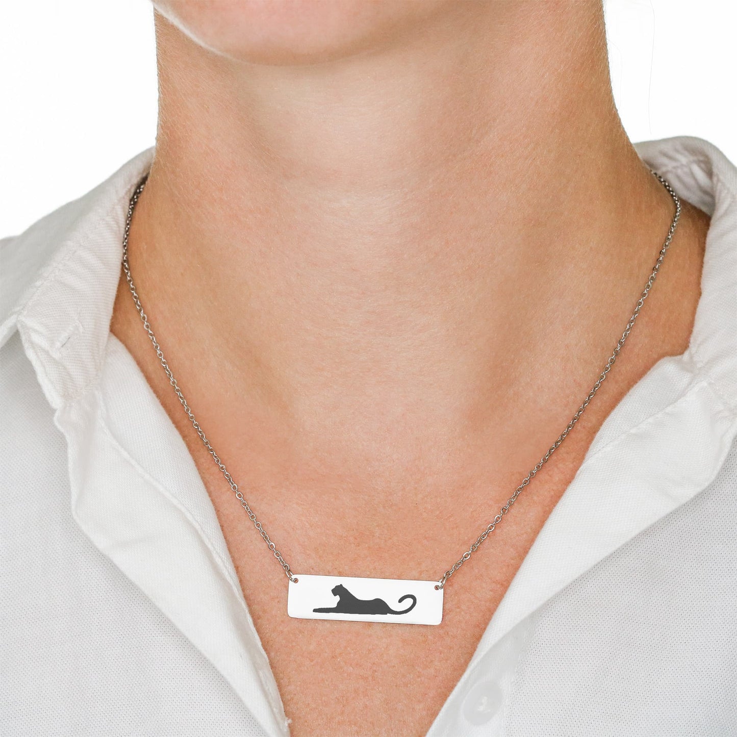 Panther Horizontal Bar Necklace