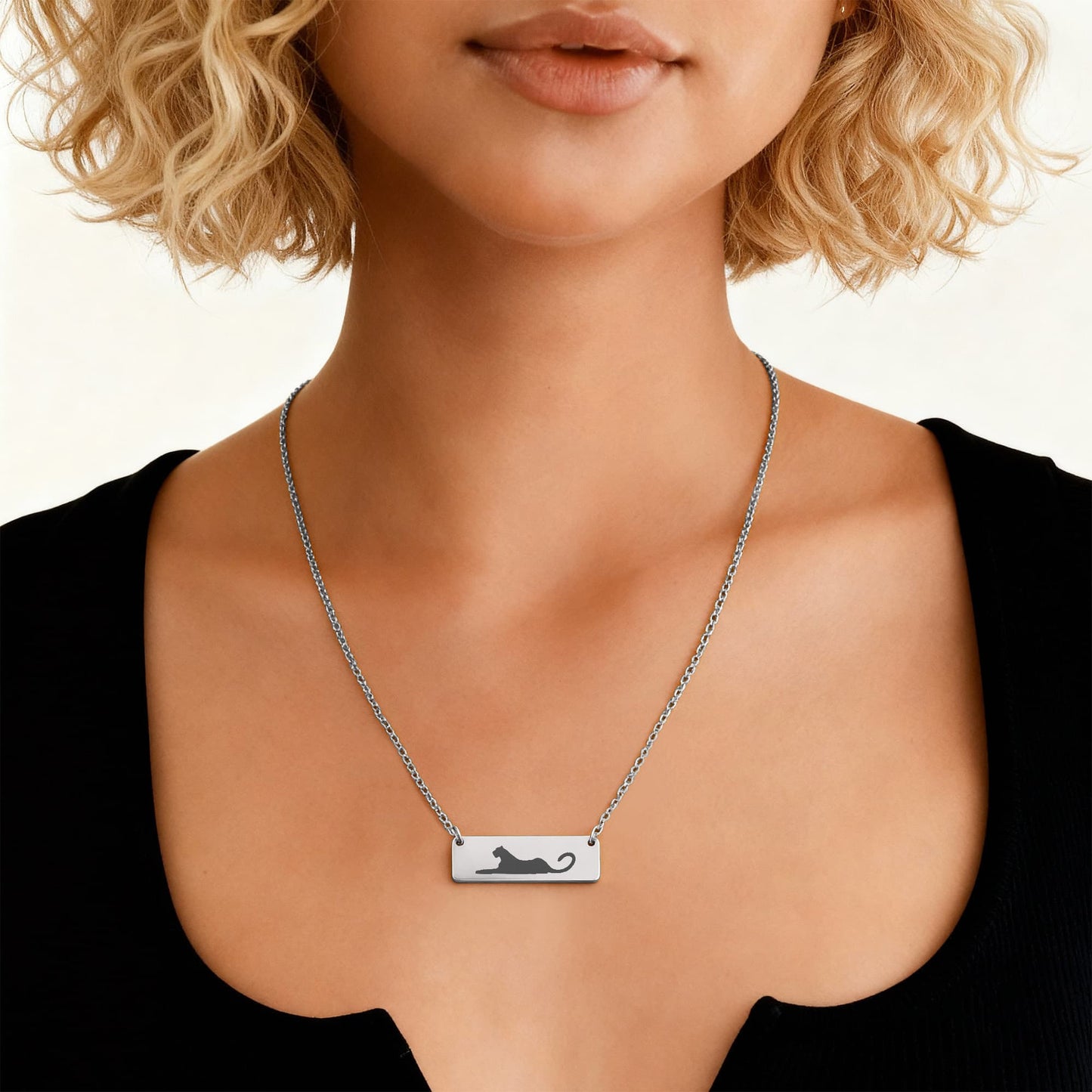 Panther Horizontal Bar Necklace