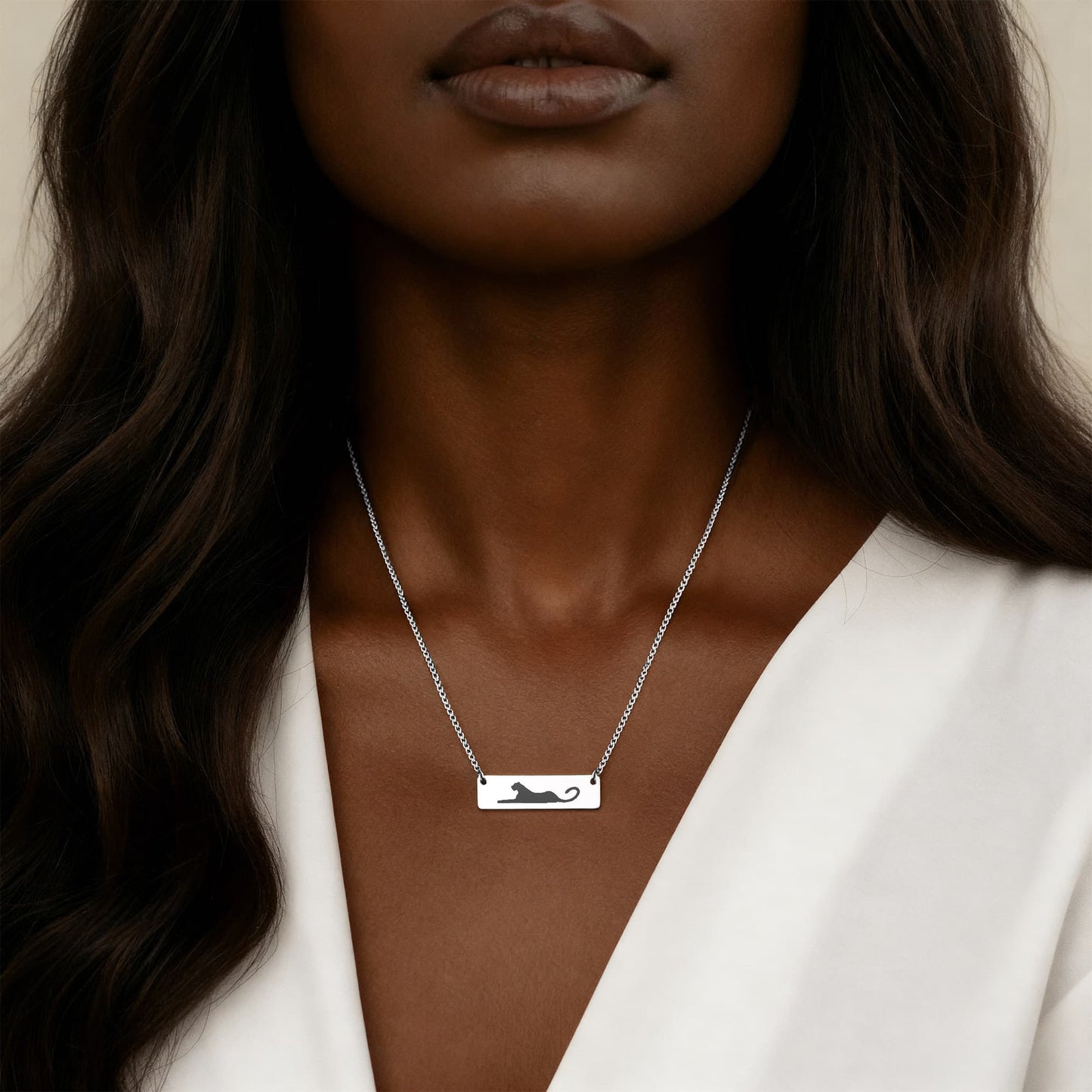 Panther Horizontal Bar Necklace