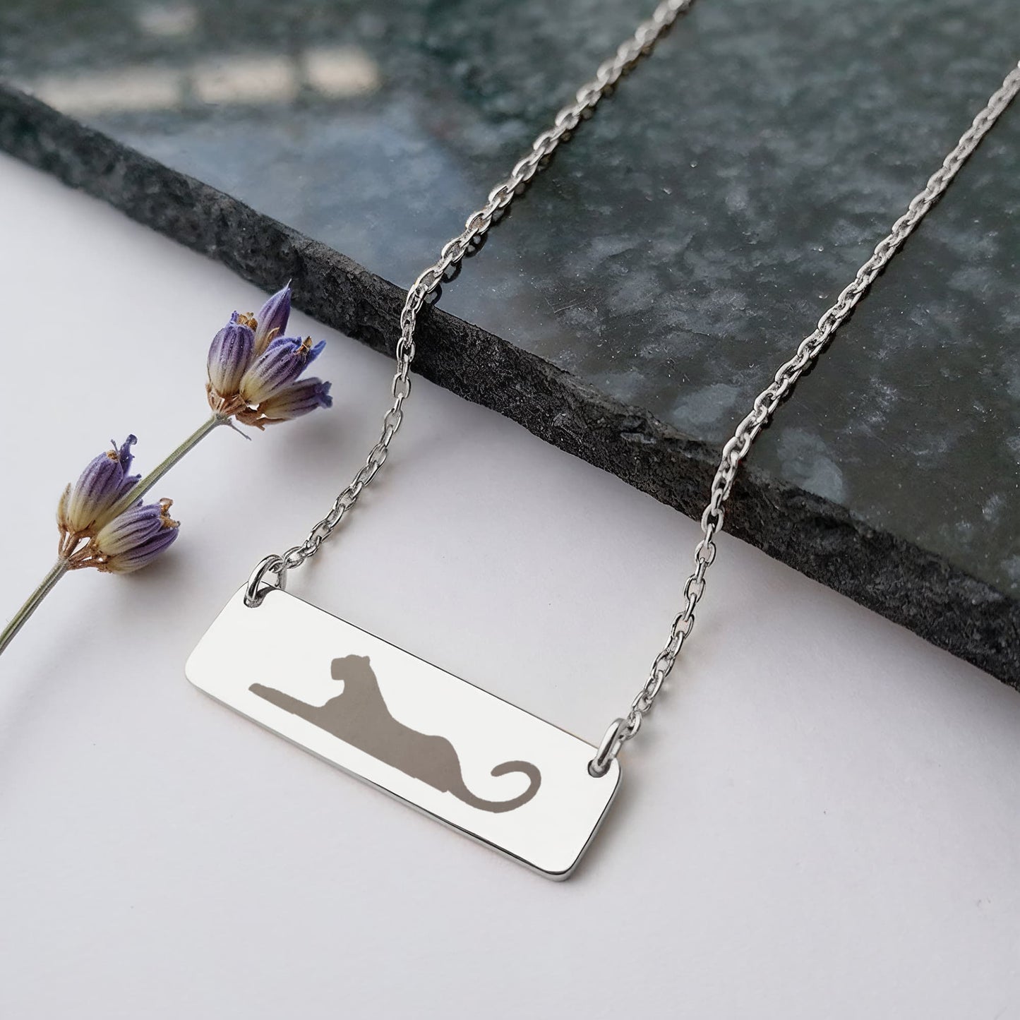Panther Horizontal Bar Necklace