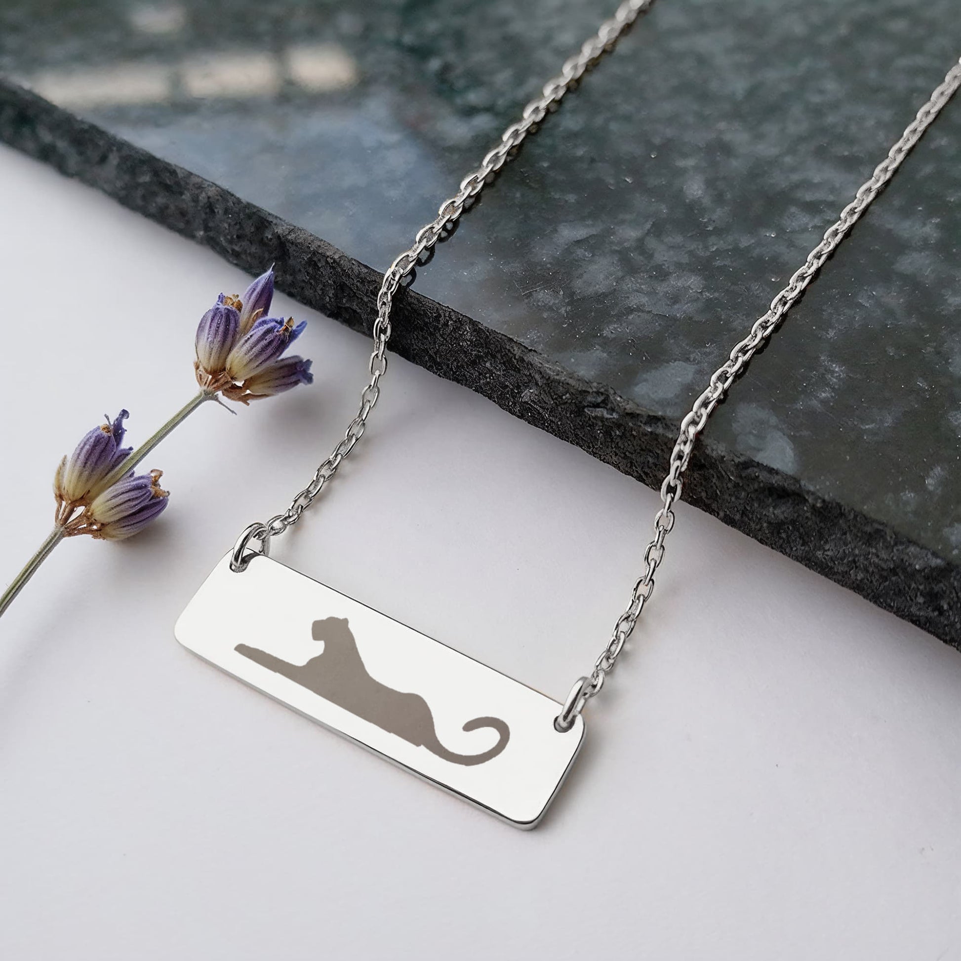 Panther Horizontal Bar Necklace