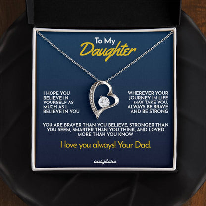To My Daughter Necklace